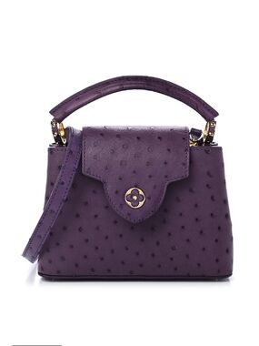 Louis Vuitton Capucines Amethyst Ostrich Mini Top-Handle Bag